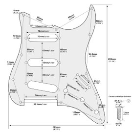 Banworks 3 Ply Strat SSS Pickguard 11-Hole Electric Guitar Pickguard Scratch Plate for USA/Mexican Fender Modern Style Standard Stratocaster ST JT/HB-01 Vintage Green