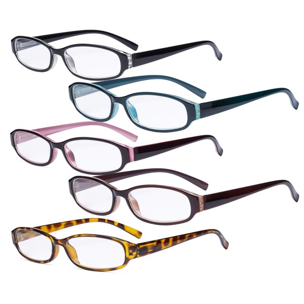 Eyekepper 5 Pack Reading Glasses - Great Value Small Readers
