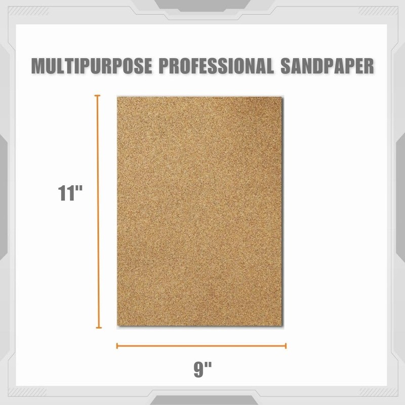 Multipurpose Sanding Sheets Assorted Grits: (25) 80, (25) 12, and