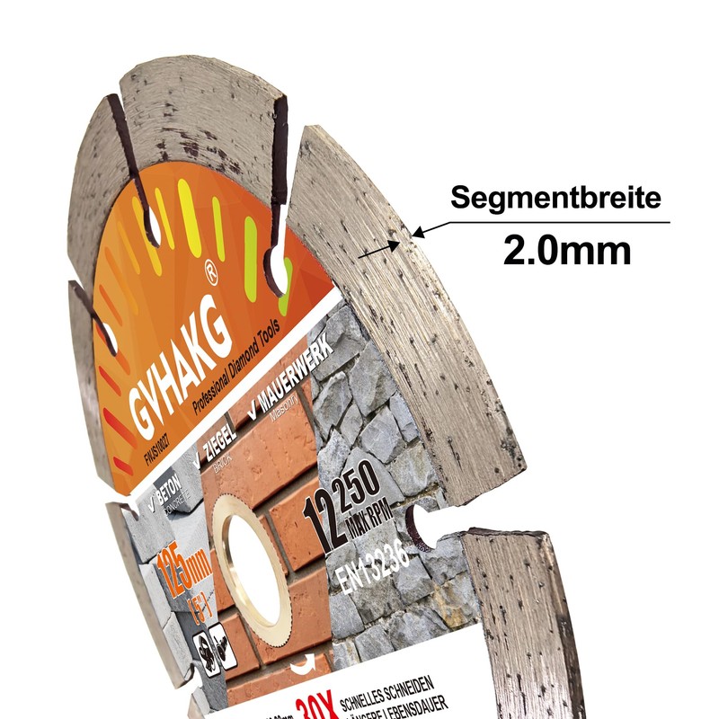 GVHAKG Diamond Cutting Disc 125 mm, Diamond Disc for Concrete