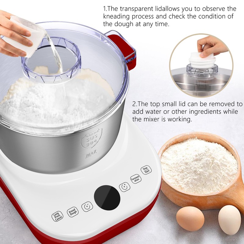 AIZIYO DoughChief, 5.3QT Dough Mixer, Dough Maker with Ferment Function,