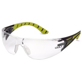 Pyramex Endeavor Plus Safety Glass Black/Lime Frame Clear Lens