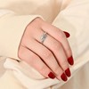 Just Breathe Ring For Women, Adjustable Inspirational Heart Rings Stainless