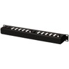 NavePoint 1U Metal Rack Mount Horizontal Cable Manager Duct Raceway