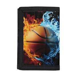 Coldinair Kids Basketball Wallet - Trifold Pouch for Boys & Girls, 4-16 Years, Nylon