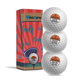 DV DESIGN 3 x Funny Golf Balls - Bad At Golf Swear Golfer Joke Golfing Sports Husband Birthday Novelty Dad Brother Friend Men Gift #GB0053