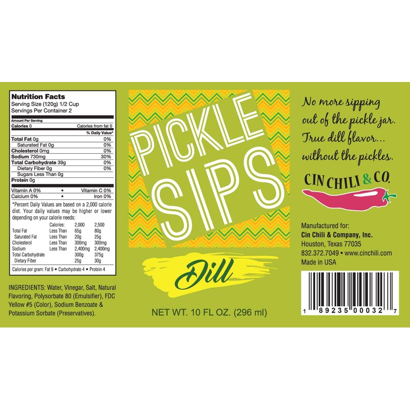 Pickle Sips - Pickle Juice - Dill