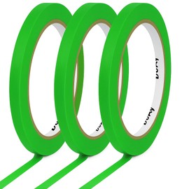 DOAY 3 Pack Green Painters Tape - Masking Tape 0.25 Inch Wide - Multi-Surface, Smart Adhesion, Indoor & Outdoor - 270FT Total - Paint Tape for DIY, Labeling, Art, Car, General Purpose (#3910)