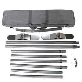 Sign Talk Telescopic Banner Stand Step and Repeat Adjustable Backdrop Wall Exhibitor Expanding Display Photographic Background Trade Show Photographic Back Ground (10x10ft Heavy Duty)