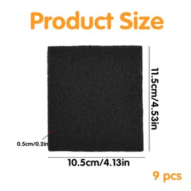 Activated Carbon Filter Mat, Activated Carbon Filter Cat Litter Tray, Activated Carbon Cat Litter Tray Filter for Kitchen Waste Composter and Cat Litter Tray, Carbon Filter, Odour Filter, Activated