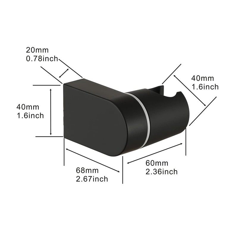 Gaosin Brass Handheld Shower High Pressure Single Function Black Hand