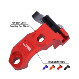 AnXin Hot Start Lever Rotating Bar Clamp CNC for CR CRF XR KDX KLX KX DRZ RM RMZ TTR WR YZ Motorcycle Dirt Pit Bike - Red