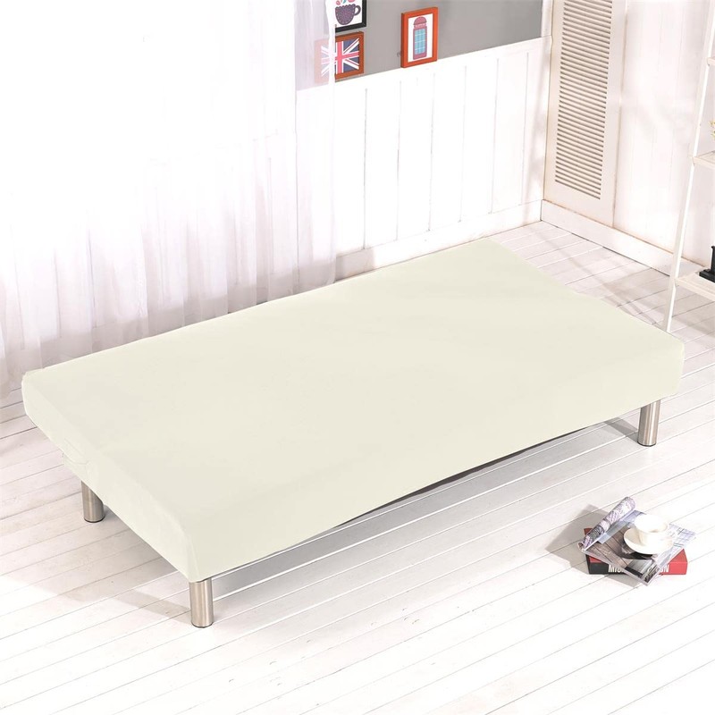 Stretch Futon Cover Armless Sofa Slipcover Foldable Sofa Bed Covers