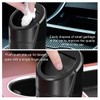 JUSTTOP Car Trash Can Bin with Lid, Leakproof Car Door