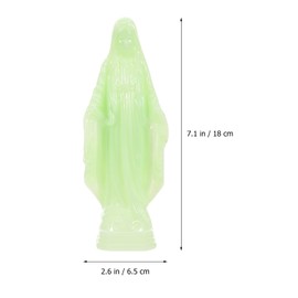 VOSAREA Virgin Mary Statue Luminous Catholic Religious Figurine Glow in The Dark Our Lady of Grace Statue Catholic Mary Sculpture for Easter Mothers Day
