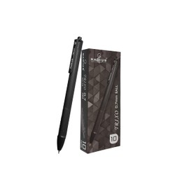 TriadRT Retractable Ballpoint Pens, BLACK, Fine Point (0.7mm), Pack of 10, Comfort Trio Grip, Smooth Ball Pens, Perfect for School Office Home Use, iZOFAX