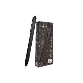 TriadRT Retractable Ballpoint Pens, BLACK, Fine Point (0.7mm), Pack of 10, Comfort Trio Grip, Smooth Ball Pens, Perfect for School Office Home Use, iZOFAX