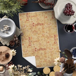 FITIE Vintage Coffee Kitchen Towels, Coffee Lovers Gifts for Women Men Dish Tea Towels for Kitchen Cafe Decor, Barista Gifts Decorative Hand Towel, 16x24 Inch