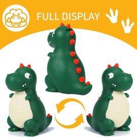 Dinosaur Piggy Bank, Children's Money Box, Cartoon Green Dinosaur Piggy Bank Children, Autumn Proof, Unique, Children's Beautiful Toy, Birthday Gift (N)