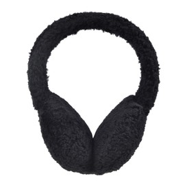 Harssidanzar HL305EU Women's Winter Earmuffs, Sheepskin Earmuffs, Cute Earmuffs, Outdoor Earmuffs, black