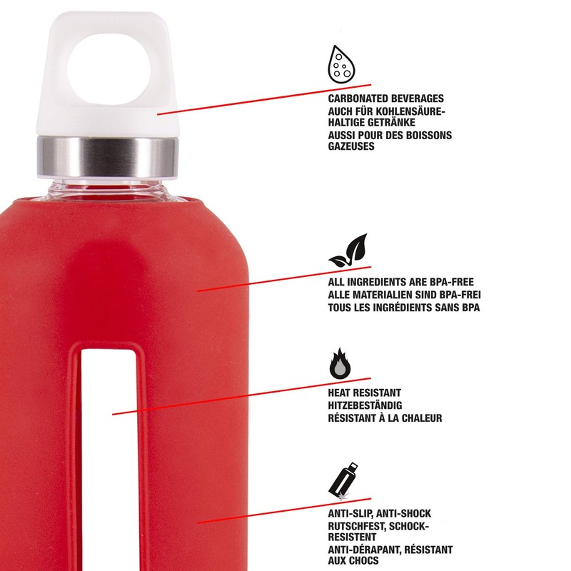 Sigg - Star Water Bottle - BPA-Free, Leak-Proof Glass Bottle,