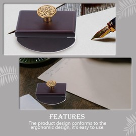 COHEALI Fountain Pen Ink Wooden Rocker Blotter Wood Rocker Blotter Desk Ink Blotter Wooden Ink Blotter Vintage Style Writing Accessories Pre- Cut Blotter Paper Portable Desk Table