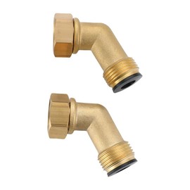 Bropury Garden Hose Elbow Connector 45 degree hose elbow Hose Adapter 3/4"" Elbow- Eliminates Stress and Strain On RV Water Intake Hose Fittings, 3/4"" FHT x 3/4"" MHT (2pcs-45°)
