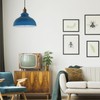 Blue Metal Ceiling Lamp Shade 29cm Easy Fit Light Pendant