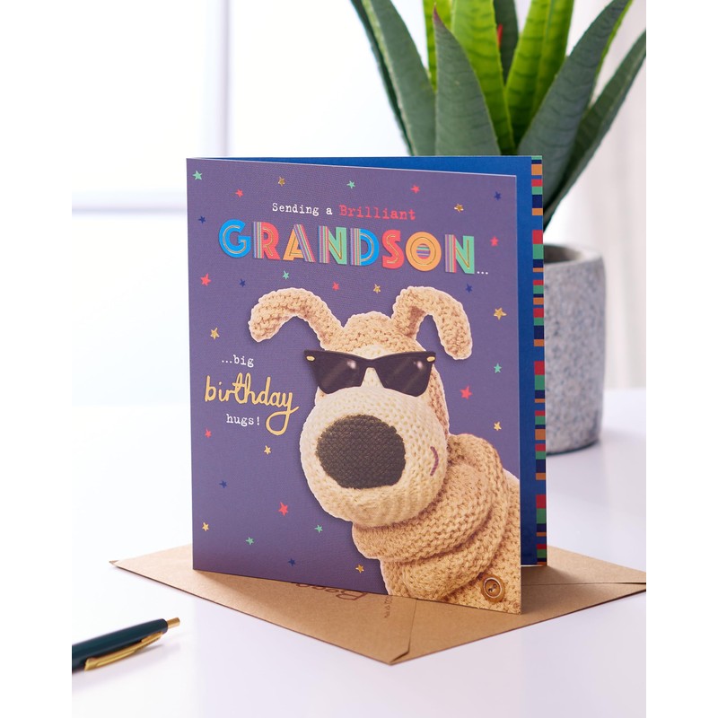 Boofle Birthday Card for Grandson - Cute Design
