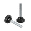 sourcing map M6 x 40mm Metric Male Thread Knurled Clamping