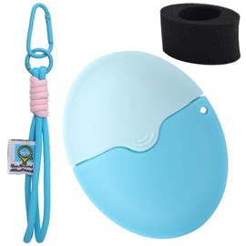 Sun Cream Applicator for Children, 55 ml Sun Brush with Protective Cap, BPA-Free, Refillable, Roll-On Sponge, Portable Sun Protection Lotion Applicator for Children, Adults, Families (Blue)