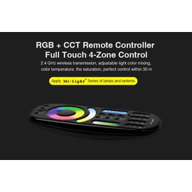 lighteu LIGHTEU?, Miboxer RGBCCT 4-zone dimmable 2.4 GHz RF full touch remote control, FUT092-B