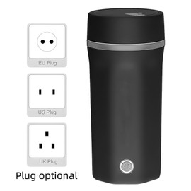 Portable Travel Electric Kettle 500ml Stainless Steel Portable Electric Kettle for Boiling Water 300W Leak Proof Dual-wall Personal Hot Water Boiler with Keep Warm Function