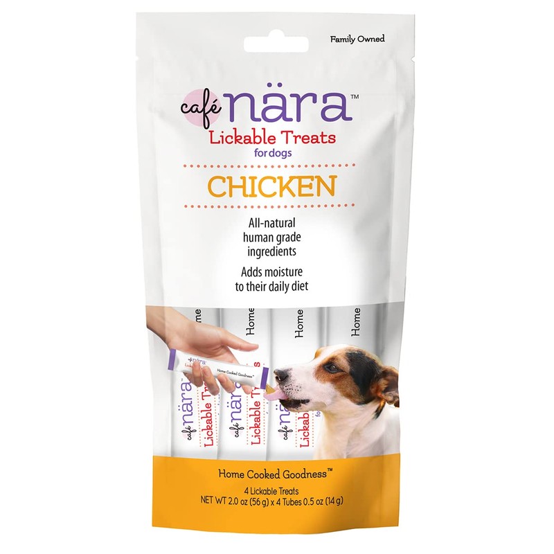 Café Nara Lickable Chicken Flavored Dog Treats, 4 count (Pack