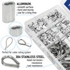 SUGOOE 340PCS Stainless Steel Wire Rope Cable Thimbles Aluminum Crimping