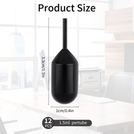 12Pcs Identity Theft Protection Roller Stamp Ink,Black Replacement Rolling Ink Refills,for Confidential Roller Stamp, ID Security Theft Protection Roller Stamp Inks Replacement