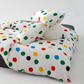 CLOTHKNOW Colorful Polka Dot Comforte Set Twin/Twin XL White Bedding Comforter Sets White Bedding Sets Boys Girls Comforter Yellow Green Rust Ball Bed Comforter Soft