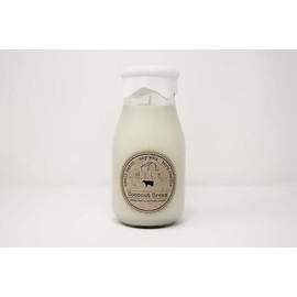 Milk Reclamation Barn Coconut Cream Milk Bottle Jar Candle, 12.5 Oz, Home Fragrance Accessories