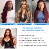 28 Inch 99j Burgundy Lace Front Wigs Human Hair Red