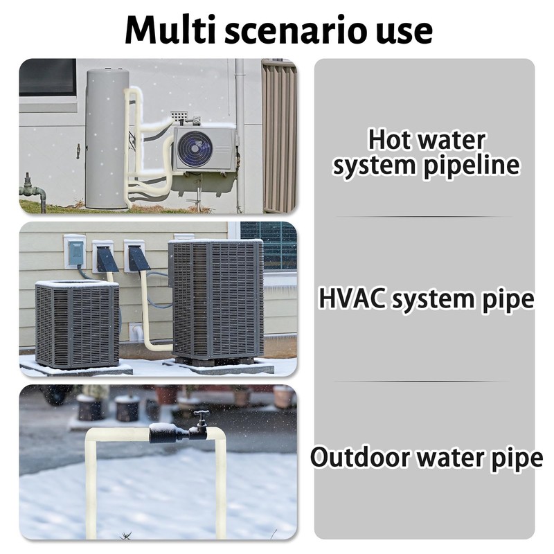 3-Layer Pipe Insulation Cover for HVAC Foam Insulation Pipe Wrap