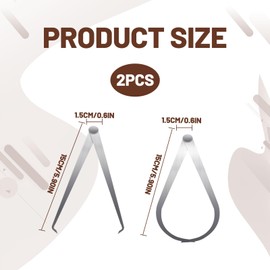 Calipers Measuring Tool 2 Pcs 150mm/6 Inches Caliper, Outside Calipers Stainless Steel Inside Outside Calipers Vernier Gauge for Measuring Pottery Sculpture Clay Pipe