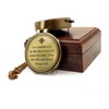 Antique Brass Compass Engraved "Go Confidently in The Direction of