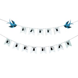 All Things Rockabilly 1950s Swallow Bird Happy Birthday Banner