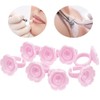 Mekupeu100 PCS Disposable Plastic Eyelash Flower Glue Ring