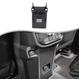 Car Center Console Back Anti Kick Panel Compatible with Toyota Grand Highlander 2024 2025,Rear Center Armrest Box Anti Kick Protection Cover Interior Accessories 1PCS (Carbon Fiber Pattern)