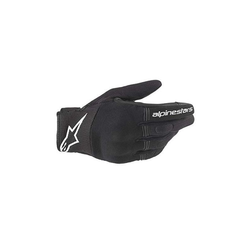 Alpinestars Motorcycle Gloves Black/White (Size: M) COPPER Gloves (356 8420)