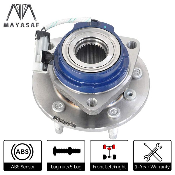 MAYASAF 513121 Front Wheel Hub Bearing Assembly for Chevy Impala/Venture/Monte Carlo, for Buick Century/Rendezvous/Terraza, for Cadillac DeVille/DTS, for Pontiac Grand Prix Olds Aurora