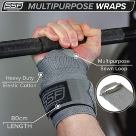 Serious Steel Heavy Duty Wrist Wraps (Gray (80 CM))