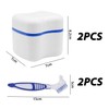 NyxSeat 2 Denture Bath Containers and 2 Denture Cleaning Brushes,