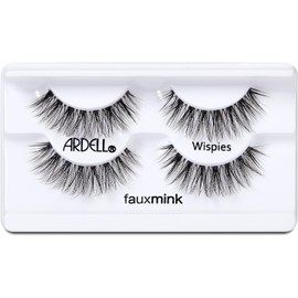 Ardell Faux Mink Wispies False Eyelashes, Light Volume, Short Length, Vegan Friendly, 2 Pairs (Pack of 1)